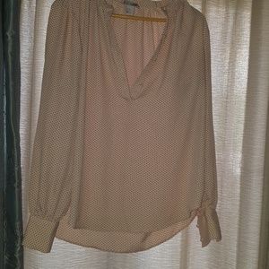 Blush pink polka dot blouse